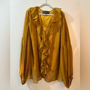 Gold double-lined top